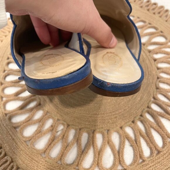 TOD’S Women’s Kate Chain Loafer Mules Capri Blue Size EU 36.5 - Picture 8 of 15
